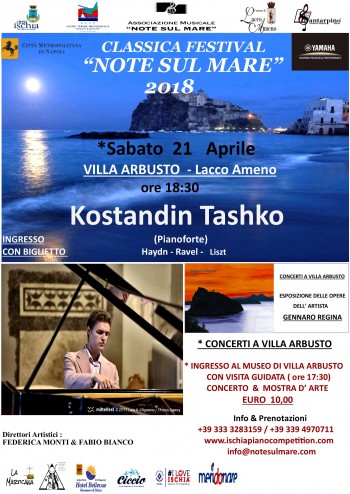 "CLASSICA FESTIVAL NOTE SUL MARE 2018" - KOSTANDIN TASHKO ( Pianoforte) 