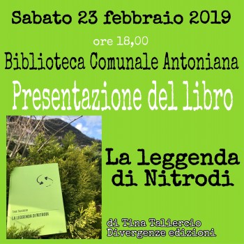 Presentazione del libro "La leggenda di Nitrodi" - di Tina Taliercio