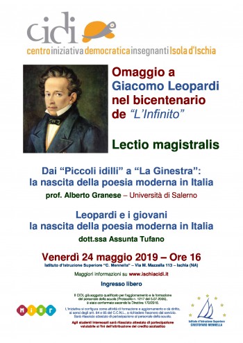 Omaggio a Giacomo Leopardi nel bicentenario de "L'Infinito"