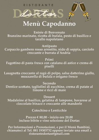 Gran Cenone di Capodanno al Ristorante Dortas Ischia