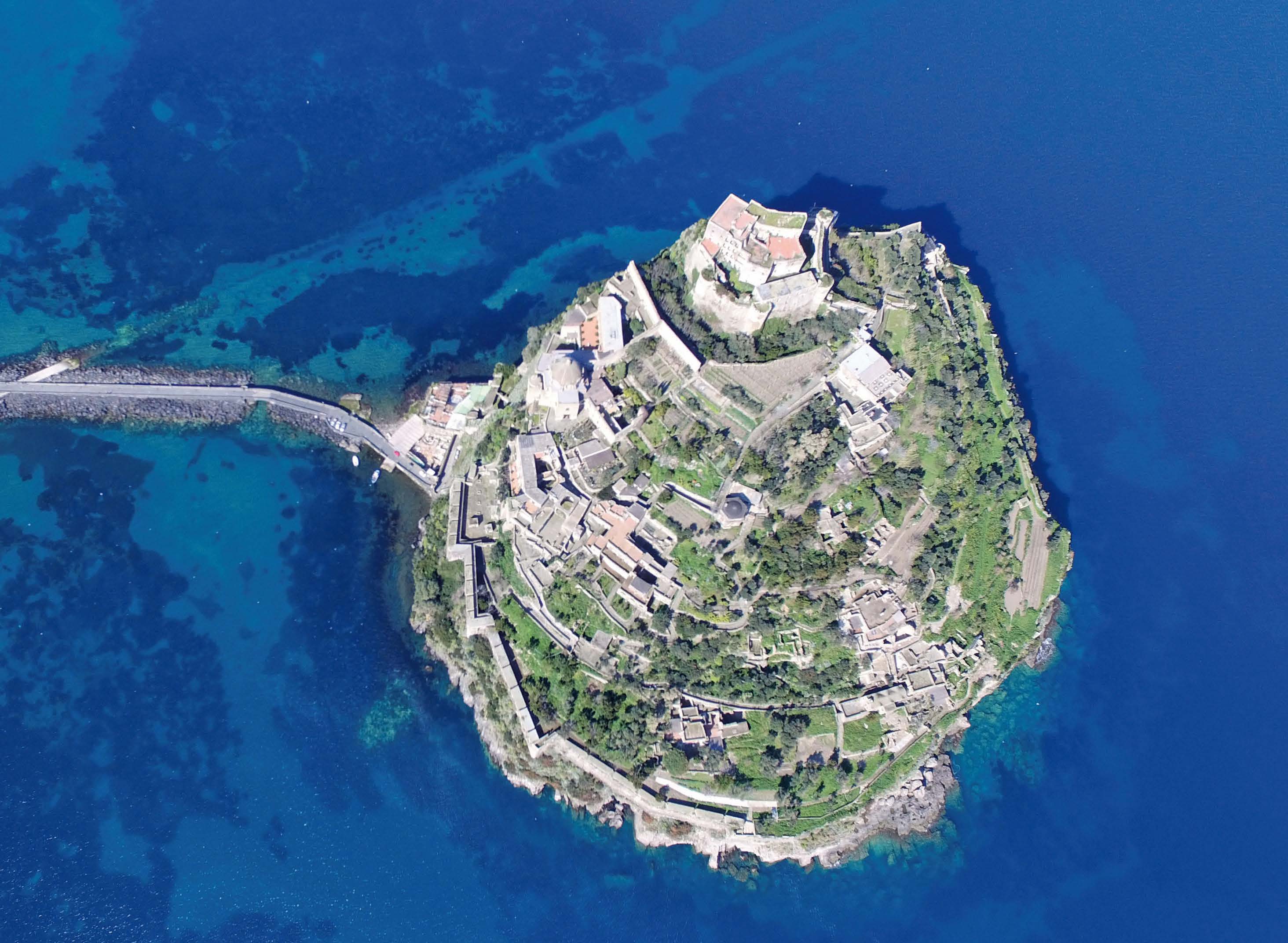 The eye of the drone flying over the island’s beauties