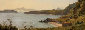 Michallon - Ischia oil on canvas michallon ischia olio legno 1819