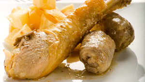 pollo-e-salsicce-al-forno