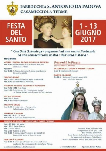 S.Antonio da Padova "Festa del Santo" - Solennità del Santo Patrono